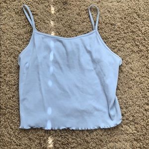 Baby blue slightly cropped tank